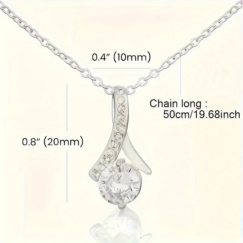 Zirconia Decor Pendant Necklace