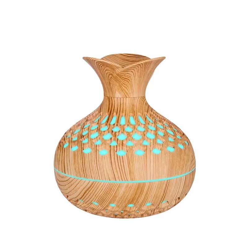 Wood Grain Mini Vase Aroma Humidifier