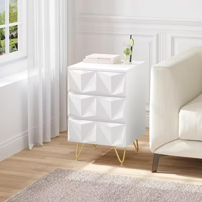 Bedside Table Set with 2 Drawers