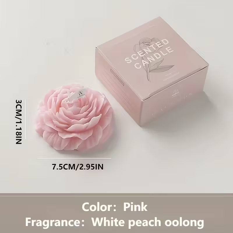 Peony Shaped Scented Candle