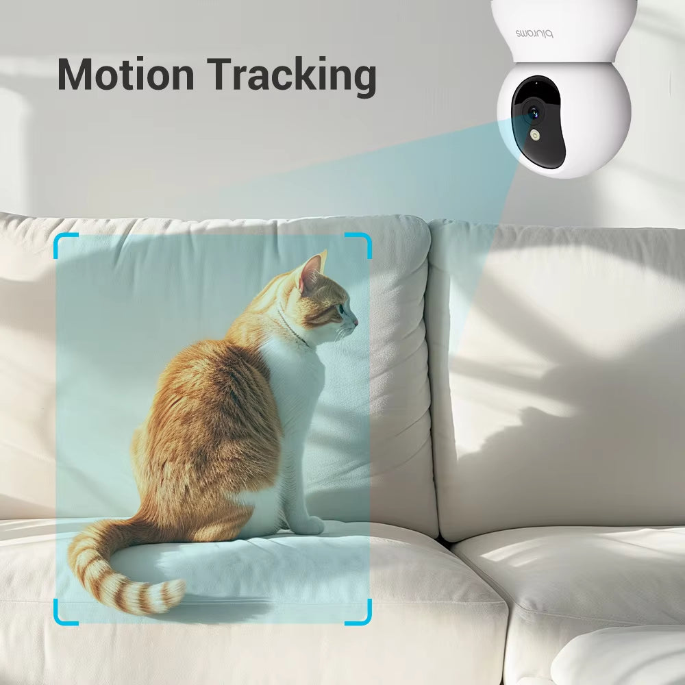 Pet Camera 2K, 360° Indoor Security Camera, Dog Camera with Phone App, PTZ Cameras for Home Security Indoor, 2-Way Audio