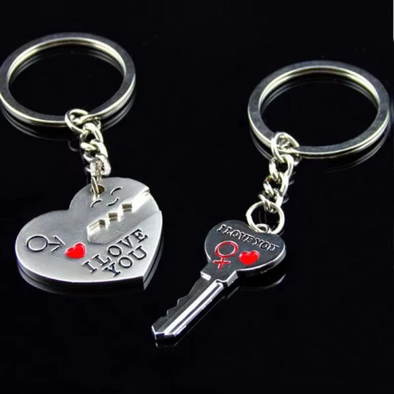  I Love You Heart Couple Key Ring 