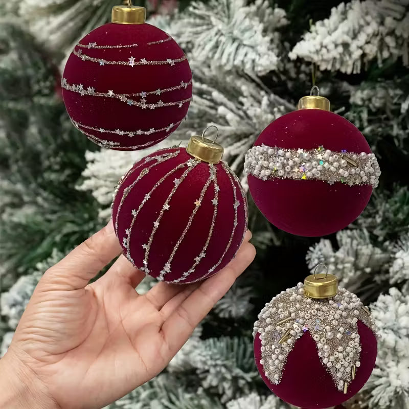 Velvet Christmas Tree Baubles