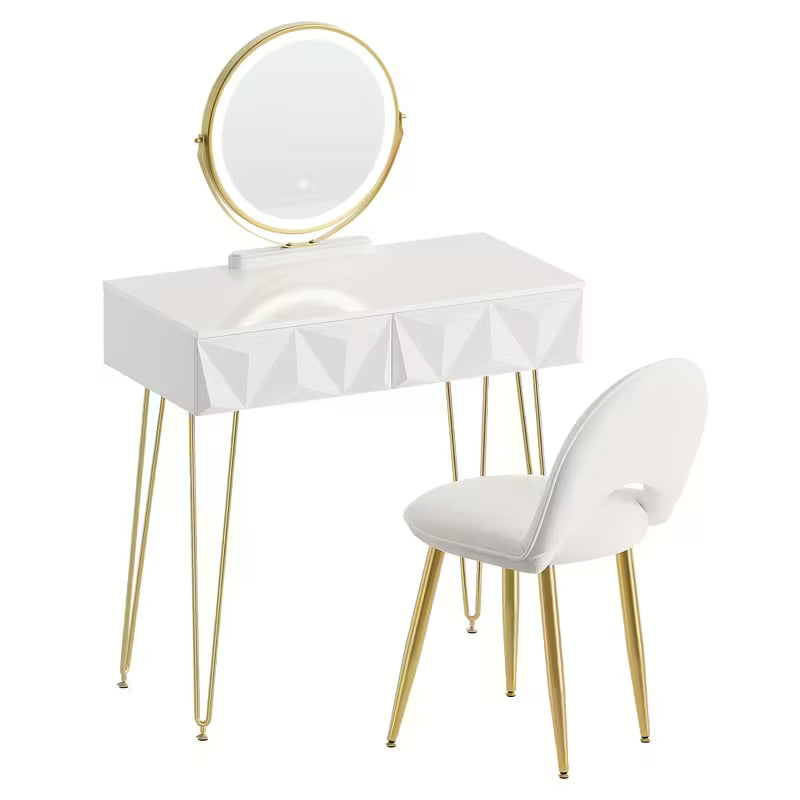 Modern Vanity Desk with Extra Deep Storage