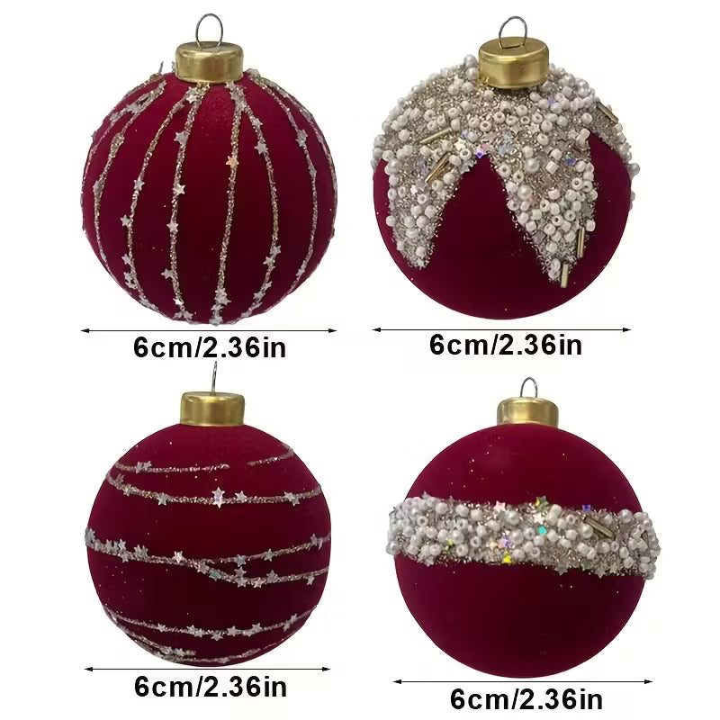 Velvet Christmas Tree Baubles