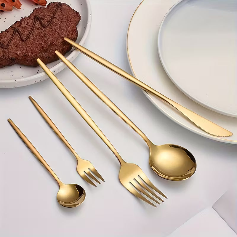 Luxury 30-Piece Stainless Steel Cutlery Set