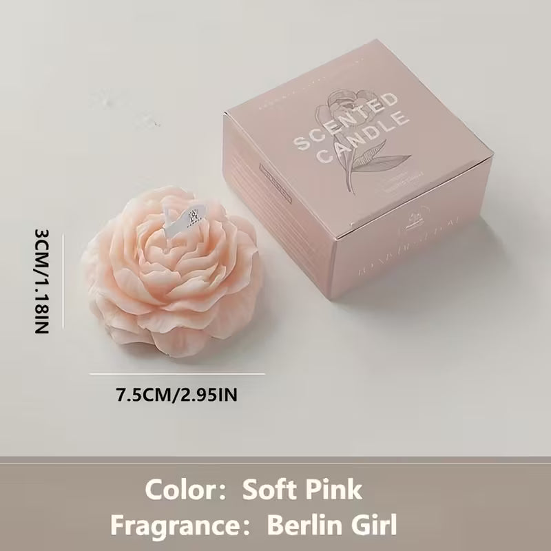 Peony Shaped Scented Candle