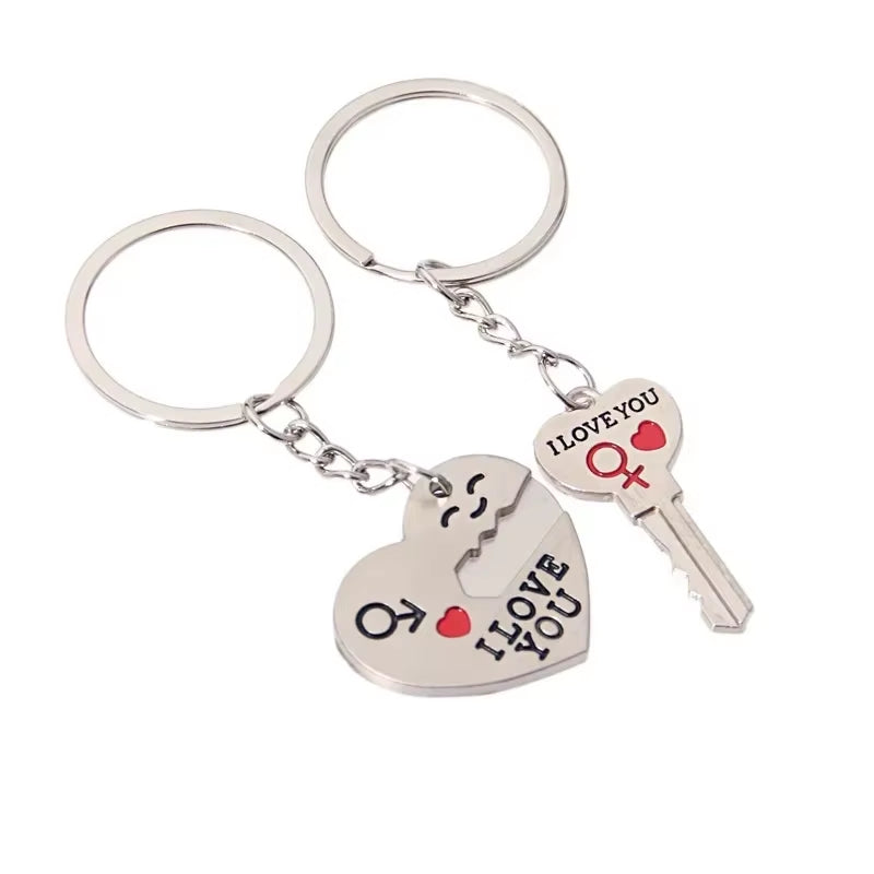  I Love You Heart Couple Key Ring 