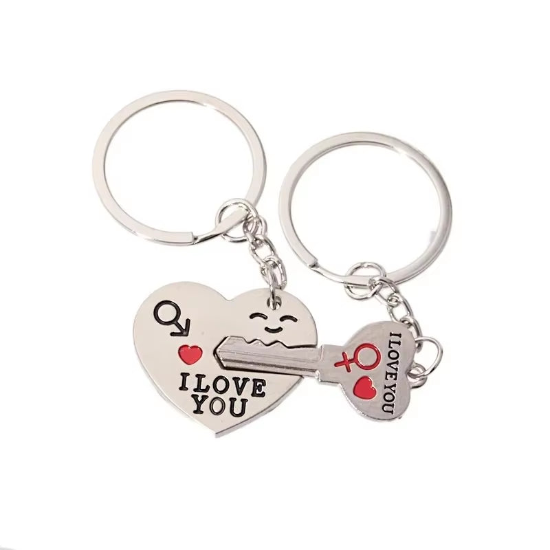  I Love You Heart Couple Key Ring 