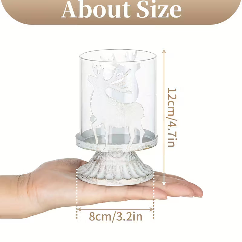 Reindeer Silhouette Candle Holders