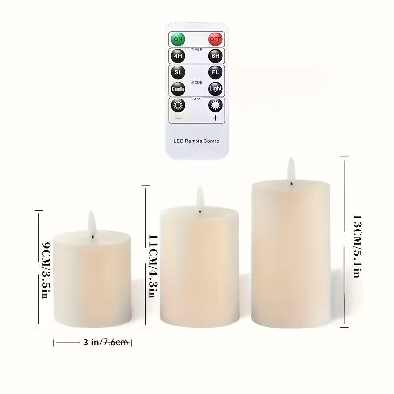 Rope-Wrapped LED Candle Se