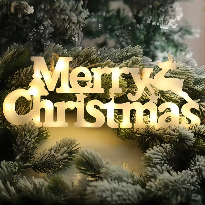 LED Illuminated “Merry Christmas”