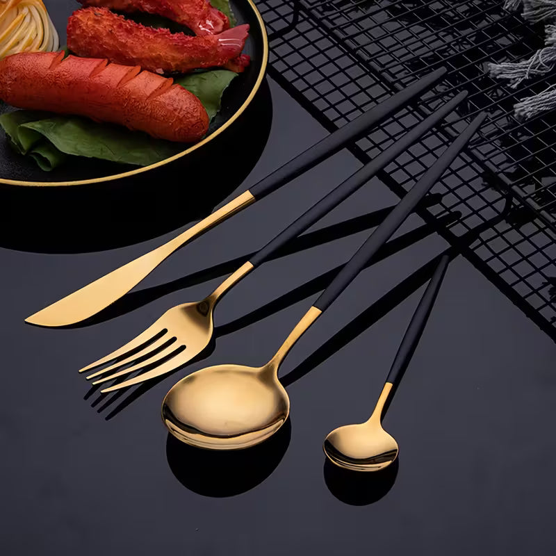 Luxury 30-Piece Stainless Steel Cutlery Set