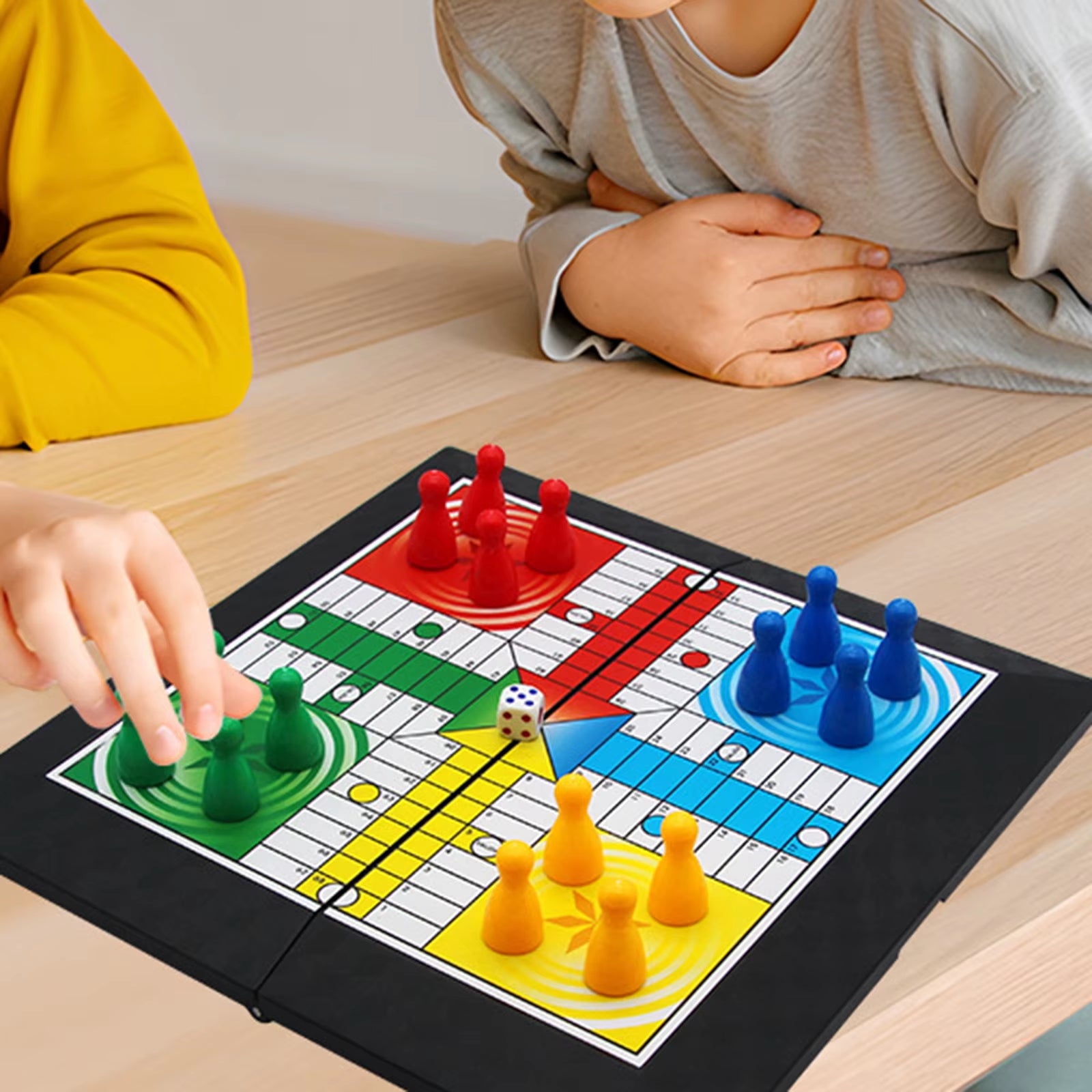 Ludo And Snakes And Ladders with Foldable Board 