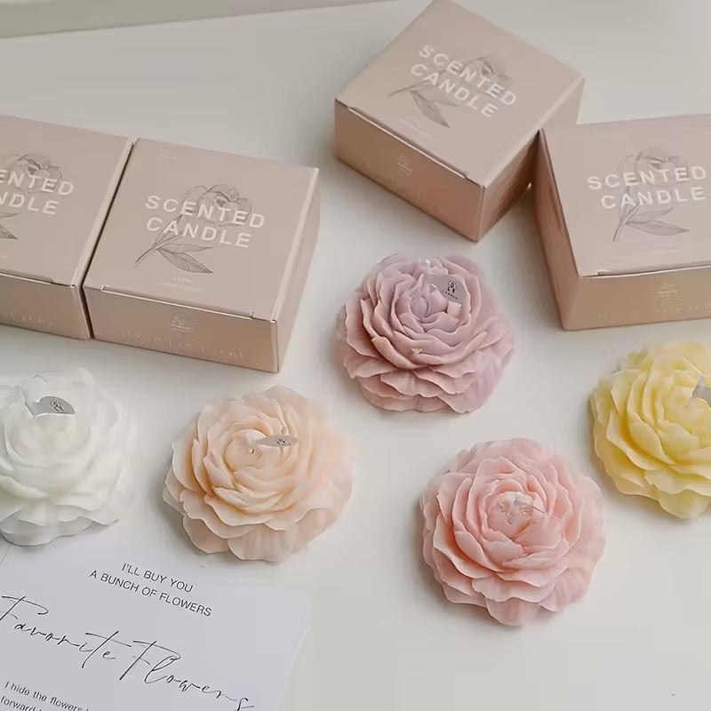 Peony Shaped Scented Candle