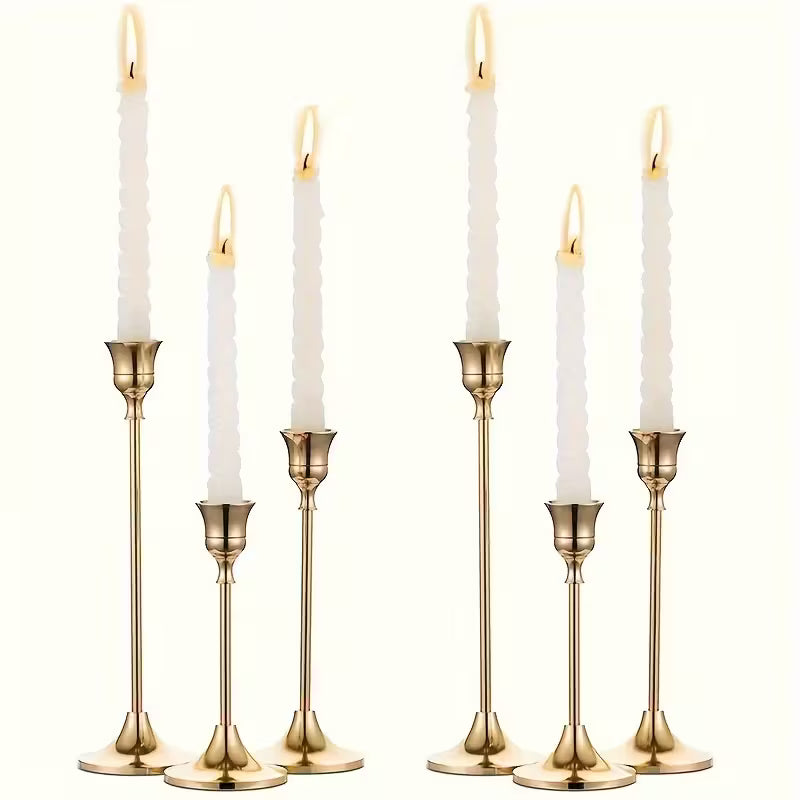 Golden Candle Holders