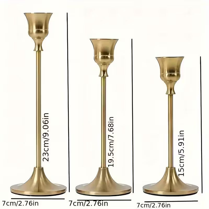 Golden Candle Holders