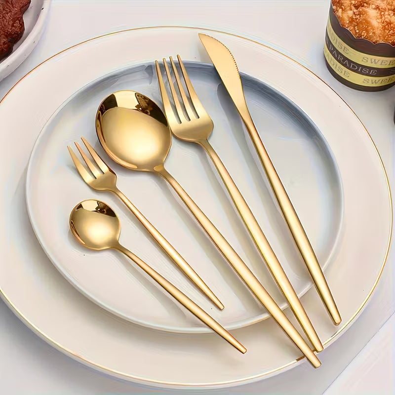 Luxury 30-Piece Stainless Steel Cutlery Set
