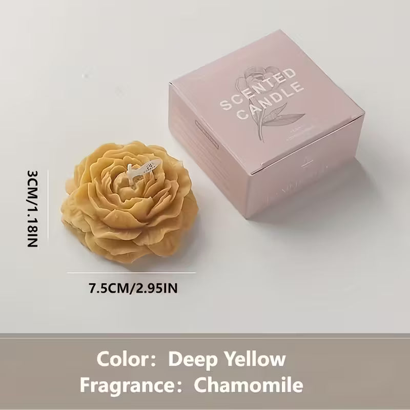 Peony Shaped Scented Candle