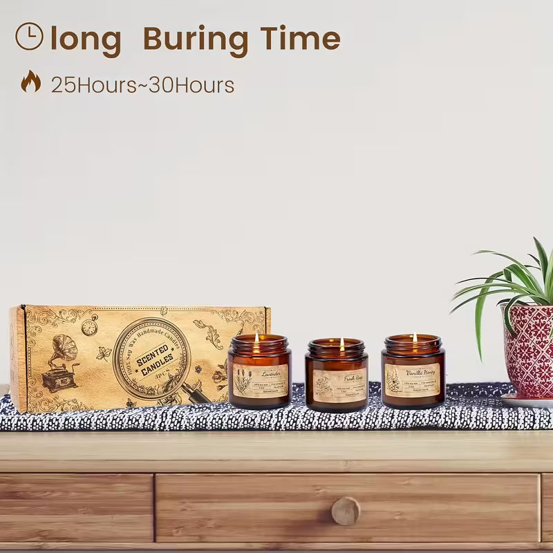 Luxury soy wax candle gift set