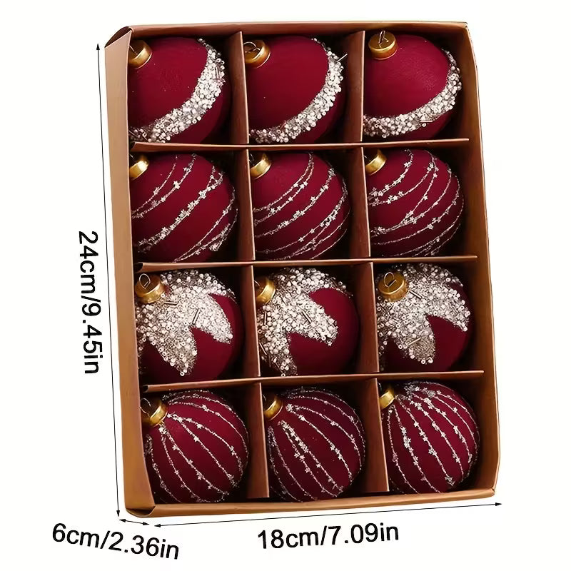 Velvet Christmas Tree Baubles
