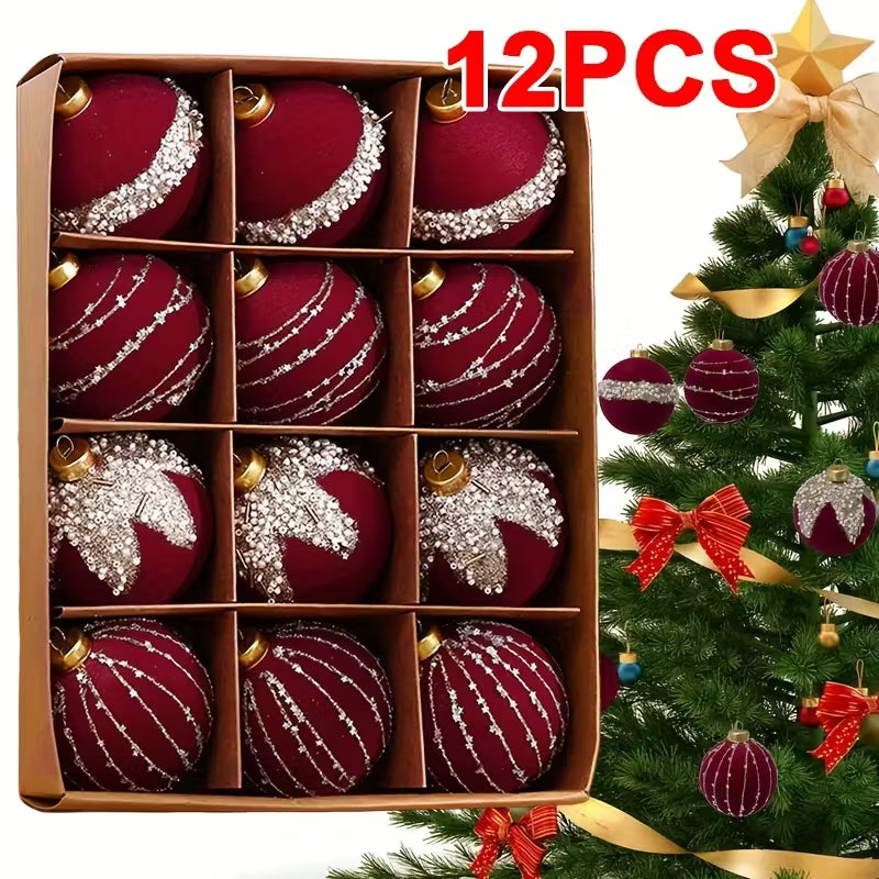 Velvet Christmas Tree Baubles