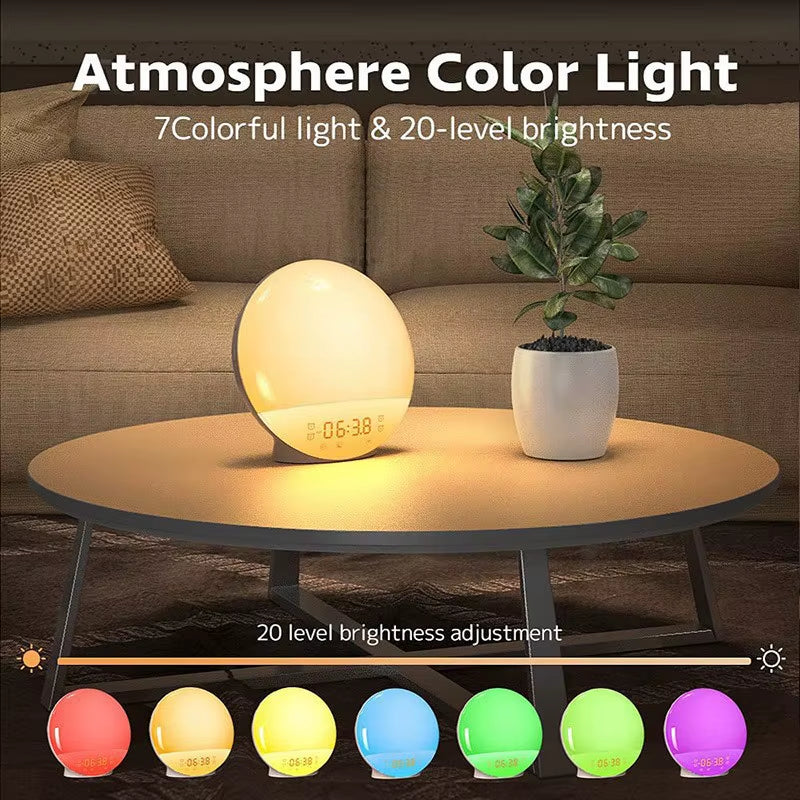Sunrise Simulation Alarm Clock with Colorful Atmosphere 