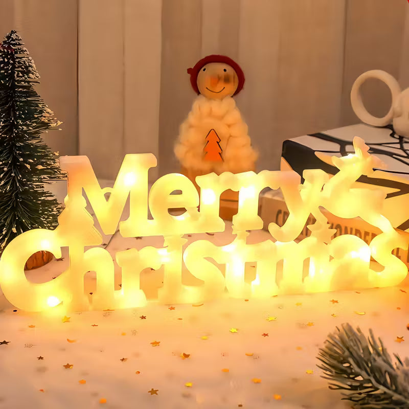 LED Illuminated “Merry Christmas”