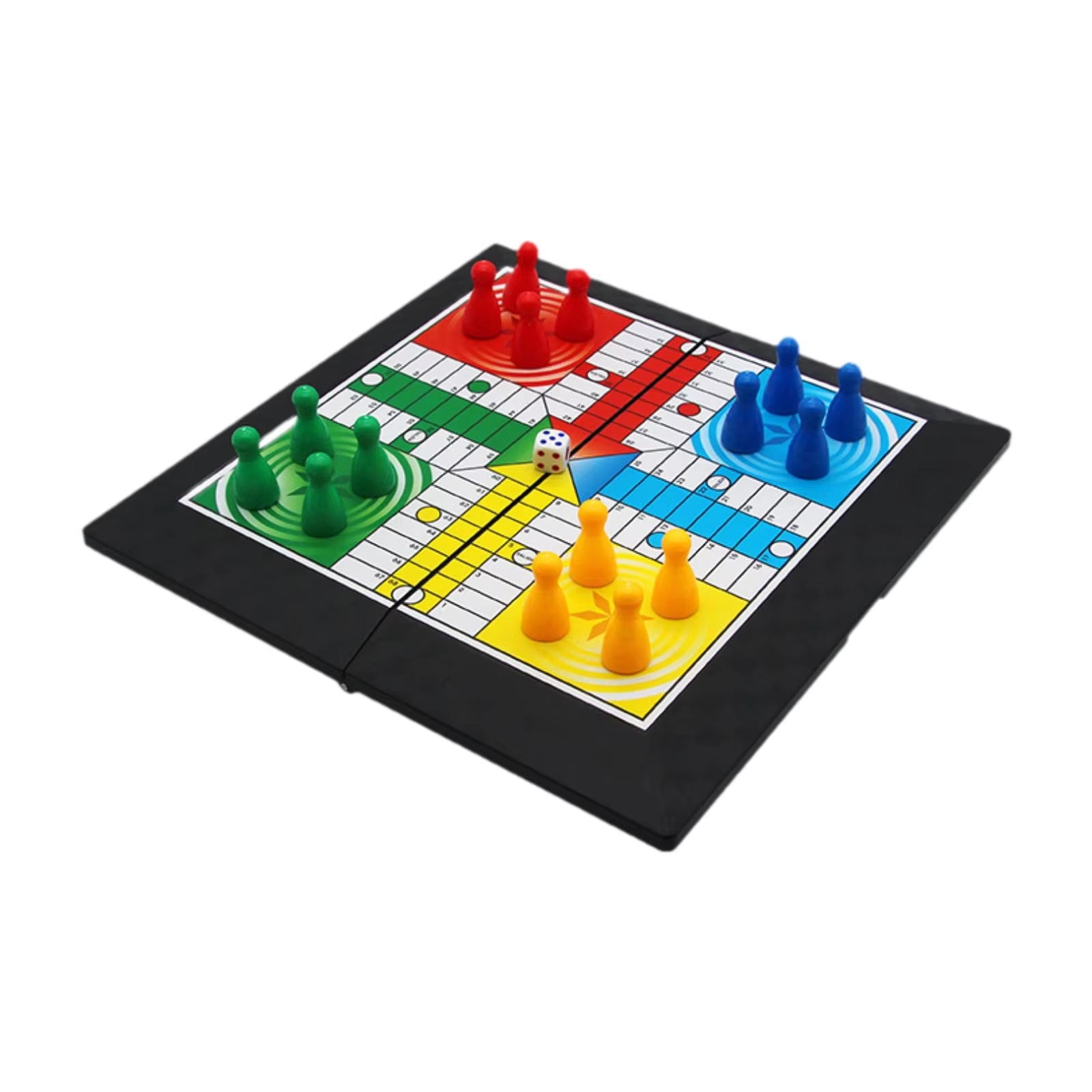 Ludo And Snakes And Ladders with Foldable Board 