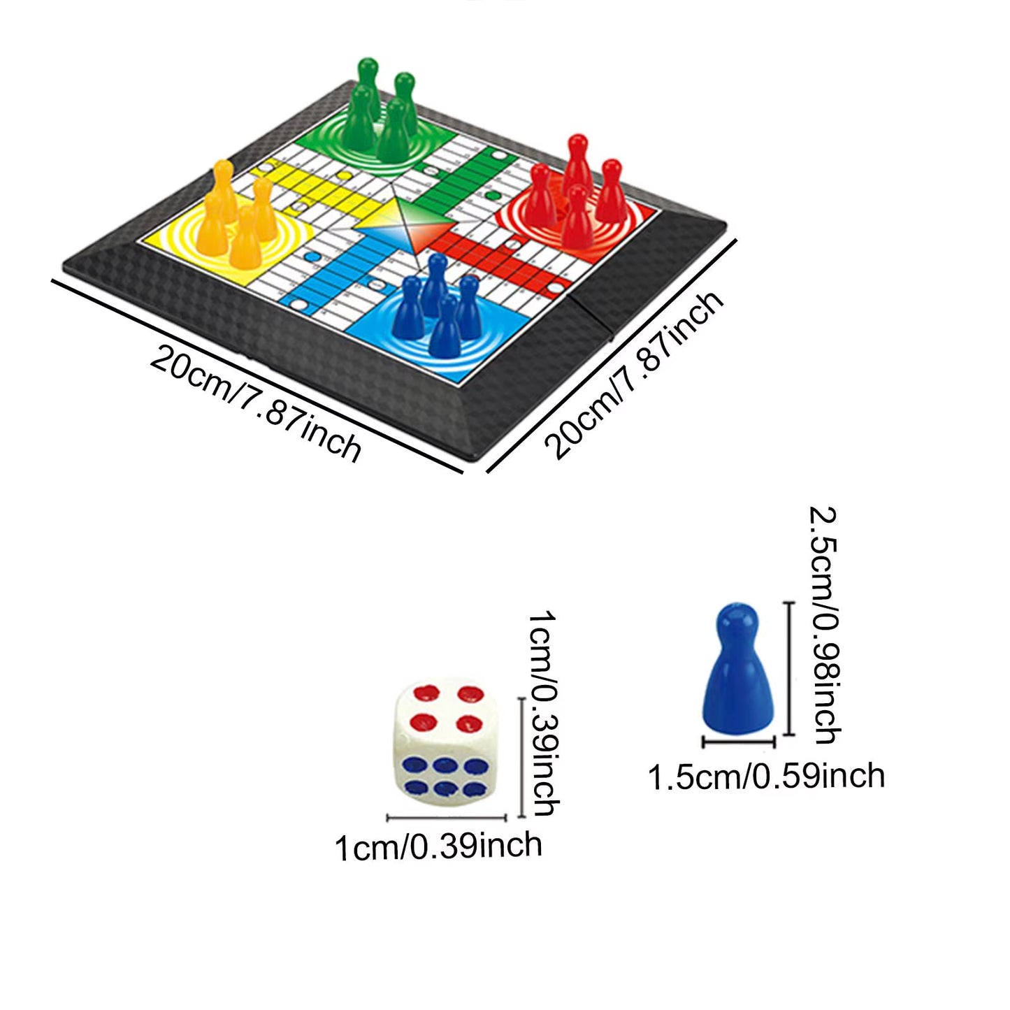 Ludo And Snakes And Ladders with Foldable Board 