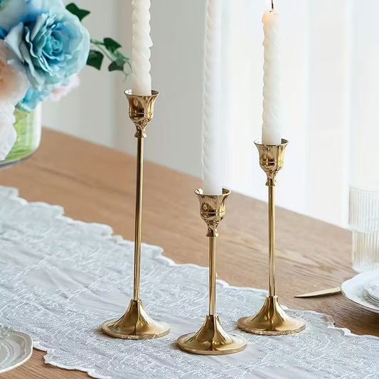 Golden Candle Holders