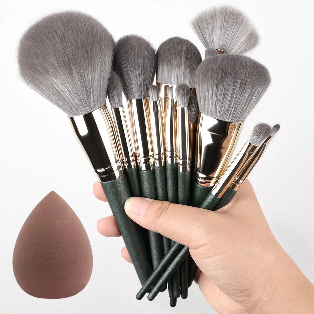 14PCS Premium Makeup Brushes Set Soft Fluffy Eye Shadow Foundation Women Cosmetic Brush Eyeshadow Blush Beauty Make Up Tools