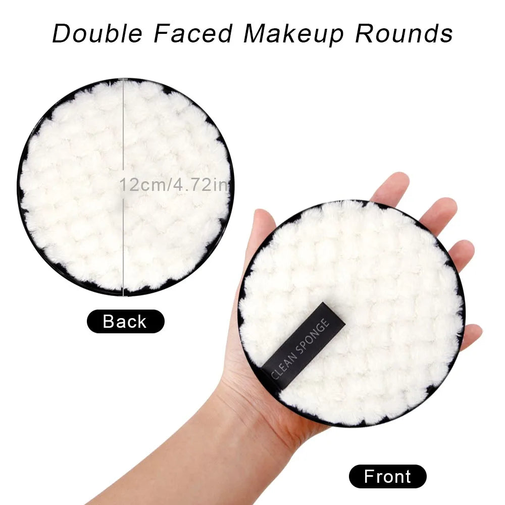 1/2pcs Makeup Remover Cloth Washable Cleansing Cotton Reusable Microfiber Pads Skincare Make-Up Removal Reusable Face Pad Tool