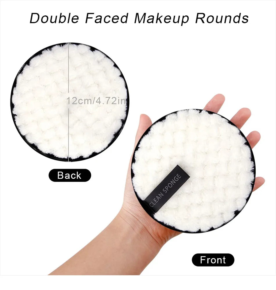 1/2pcs Makeup Remover Cloth Washable Cleansing Cotton Reusable Microfiber Pads Skincare Make-Up Removal Reusable Face Pad Tool