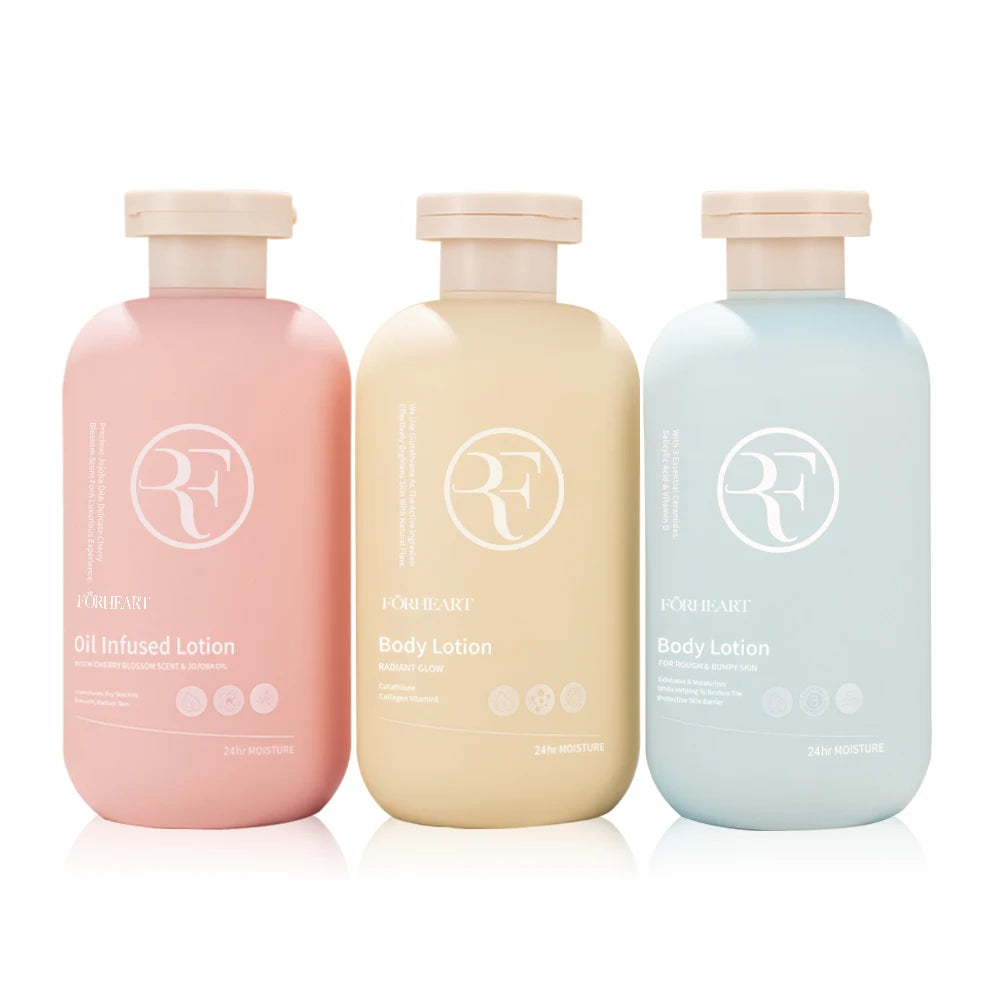 FORHEART OEM Natural Highly Moisturizing 300ml Body Milk Collagen Retinol Lotion for Daily Use Body Cream