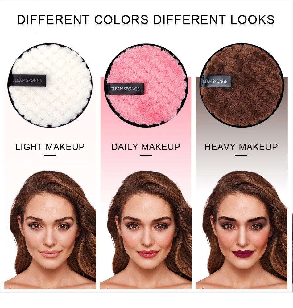 1/2pcs Makeup Remover Cloth Washable Cleansing Cotton Reusable Microfiber Pads Skincare Make-Up Removal Reusable Face Pad Tool