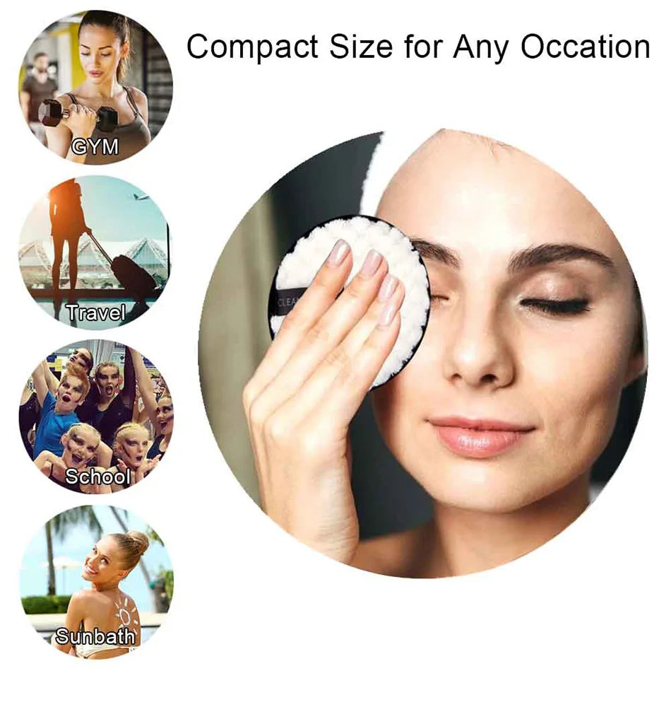 1/2pcs Makeup Remover Cloth Washable Cleansing Cotton Reusable Microfiber Pads Skincare Make-Up Removal Reusable Face Pad Tool