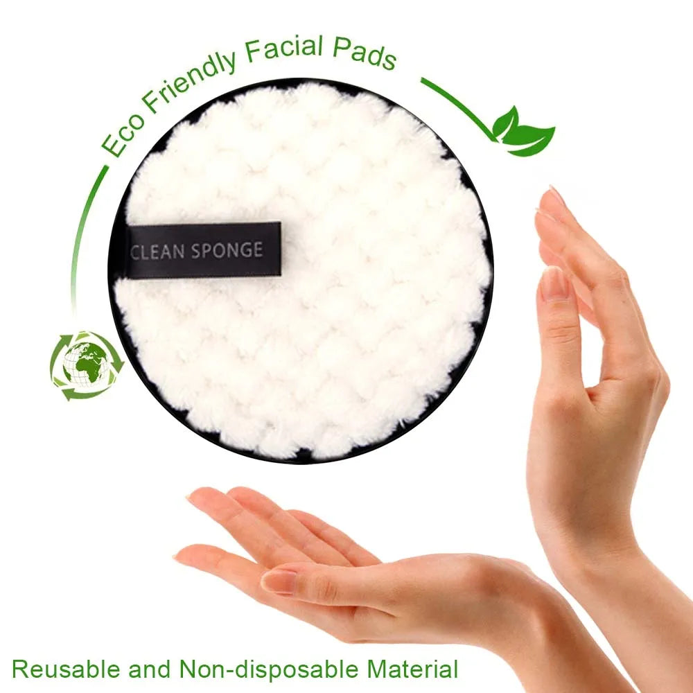 1/2pcs Makeup Remover Cloth Washable Cleansing Cotton Reusable Microfiber Pads Skincare Make-Up Removal Reusable Face Pad Tool