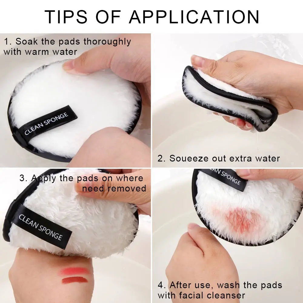 1/2pcs Makeup Remover Cloth Washable Cleansing Cotton Reusable Microfiber Pads Skincare Make-Up Removal Reusable Face Pad Tool