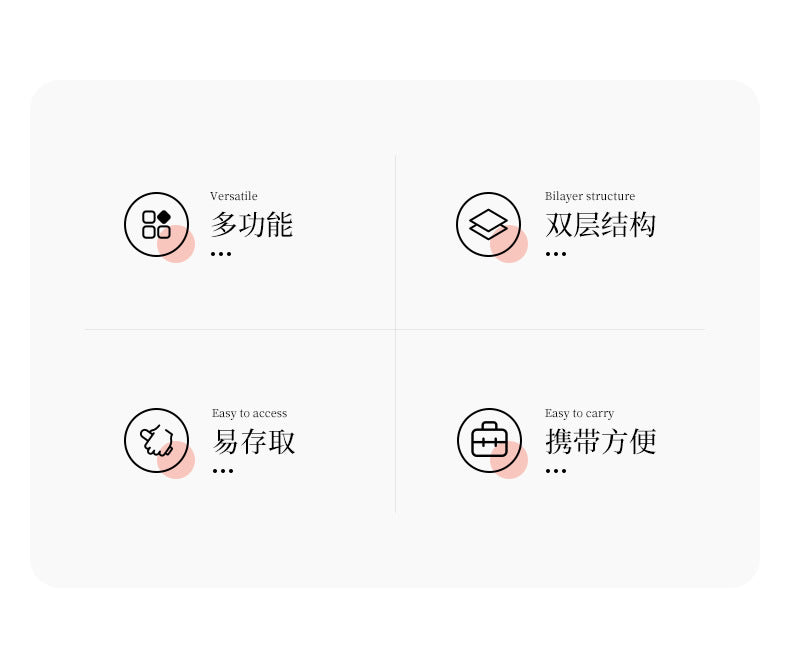 Multifunction Double Transparent Cosmetic Bag Women Make Up Case Big Capacity Travel Makeup Organizer Toiletry Beauty Storage