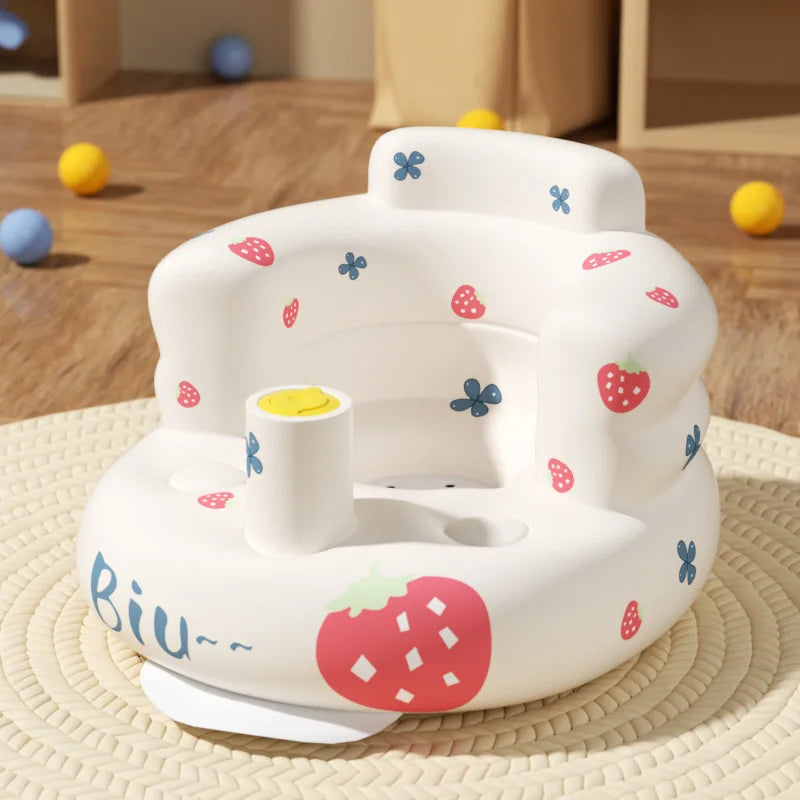 Baby Inflatable Seat Built in Air Pump Infant Back Support Sofa Chair for Sitting Up Portable Baby Shower Chair Floor Seater