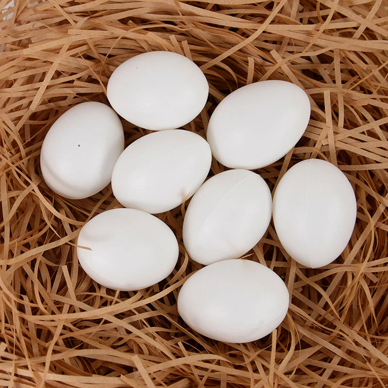 10/20pcs Simulation Plastic Egg DIY Painting Craft Easter Party Home Decoration Farm Nest Eggs Children Educational Toy Gift
