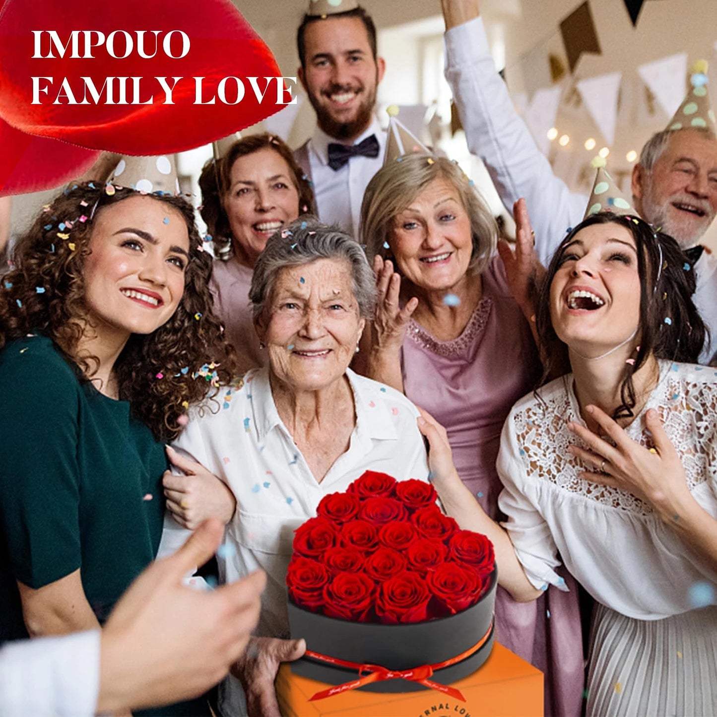 24pcs Artificial Rose Bouquet Heart Shape Rose Gift Box 100 Languages I Love You Necklace Eternal Roses Valentine's Gift for Her