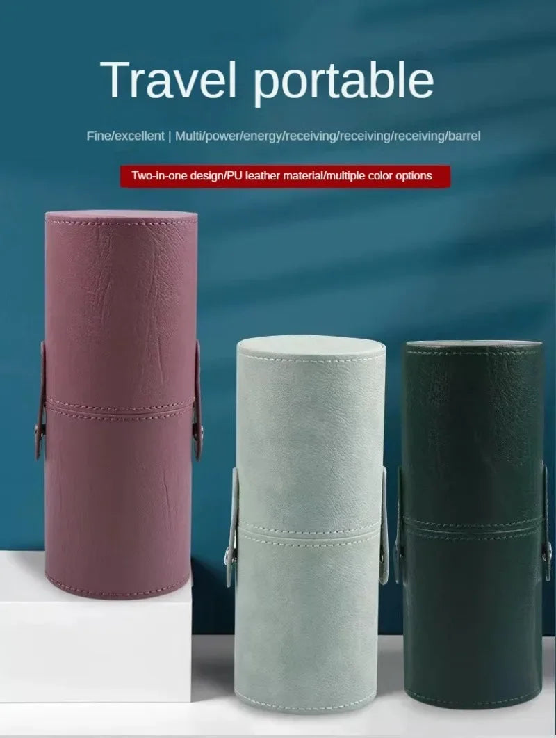 PU Leather Travel Empty Cosmetic Brushes Pen Holder Makeup Artist Bag Brushes Organizer Make Up Tools