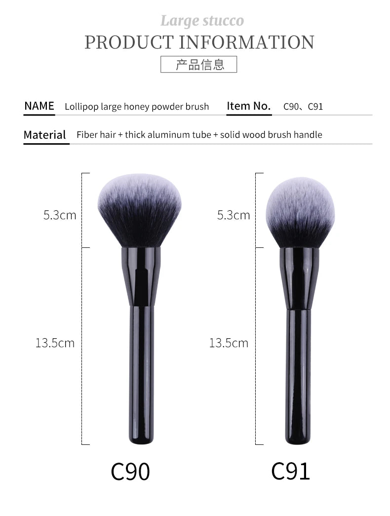 1Pc Wood Handle Blusher Brush Soft Hair Setting Powder Brushing Professional Large Foundation Face Multi Functional Makeup Tool