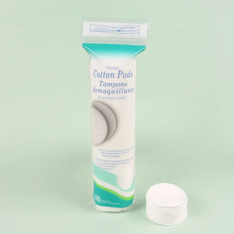 100Pcs/bag Make Up Cosmetic Cotton Wipe Pads Nail Art Cleaning Pads Soft Supplies Facial Cotton Makeup Daily Remover Tool