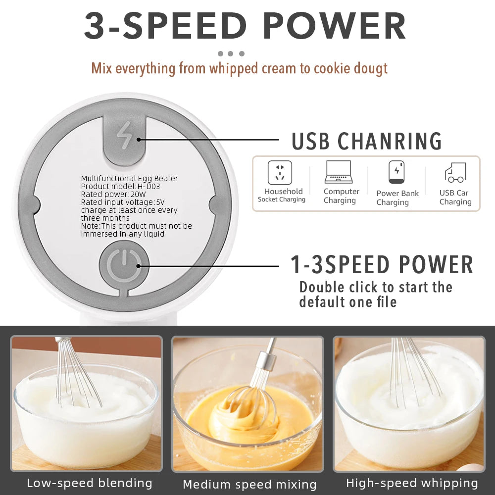 Wireless Electric Food Mixer 