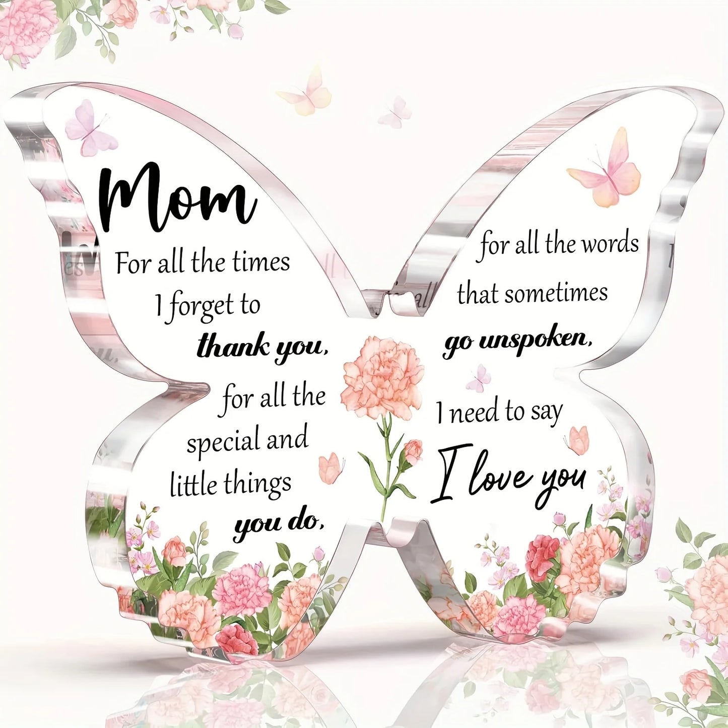 Gifts for Mom, Delicate Mom Birthday Gifts from Daughter Son, Moms Birthday Gift Ideas - Butterfly Acrylic Decorations