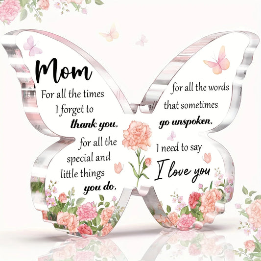 Gifts for Mom, Delicate Mom Birthday Gifts from Daughter Son, Moms Birthday Gift Ideas - Butterfly Acrylic Decorations