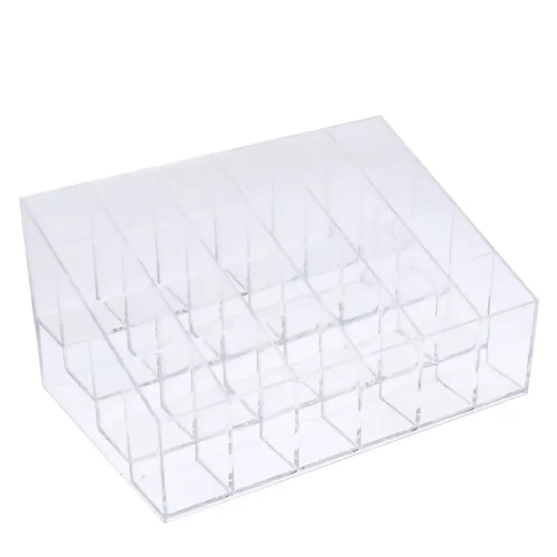 1PC 24 Grids Lipstick Display Stand Makeup Lip Gloss Holder Transparent Cosmetic Storage Display Rack Make Up Tools